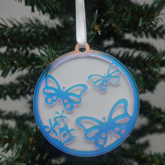 Holographic Butterfly Ornament